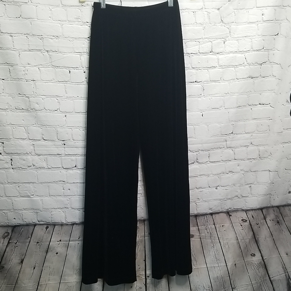 Chico's Black Velour Stretch Pants Size 0